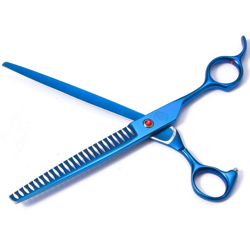 Moontay Professional Dog Scissors Set - 7/8 Inch Pet Grooming Shears, Chunkers, Curved and Thinning Scissors With Comb - Image 5